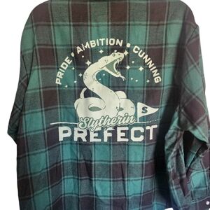 Harry Potter Slytherin Button Down Shirt - XL